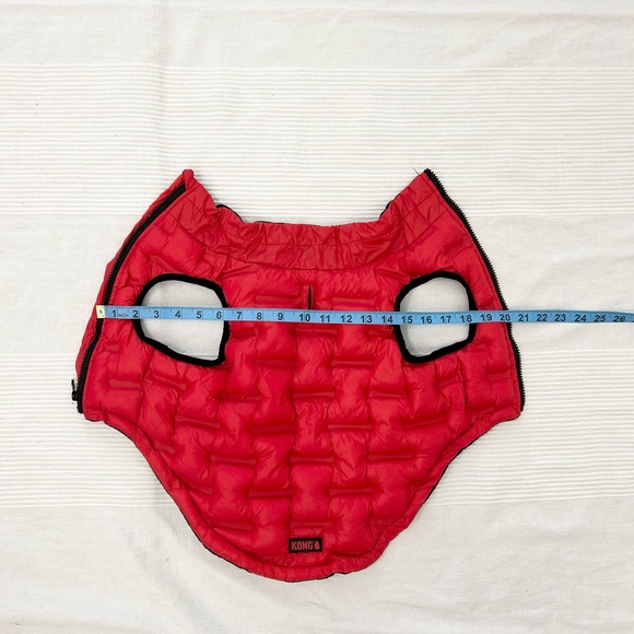 Kong Red Puffer Vest with Zipper Closure - Picture 9 of 11